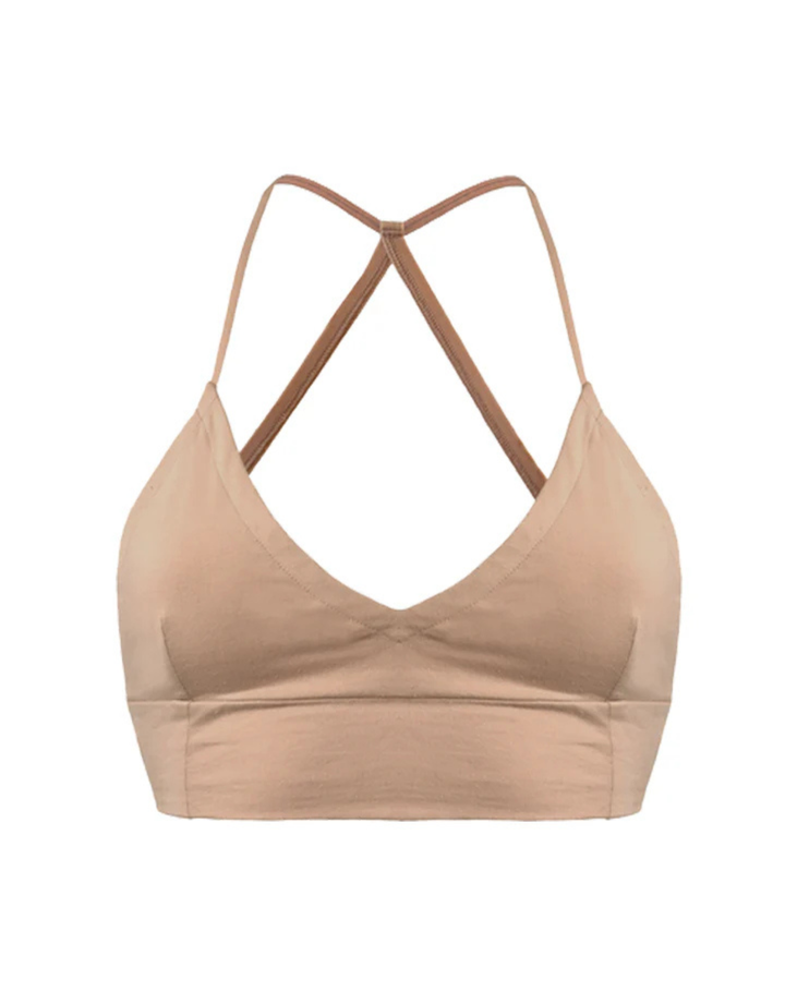 Essentials for Zula Octavia Bralette Ecru — flat lay product view