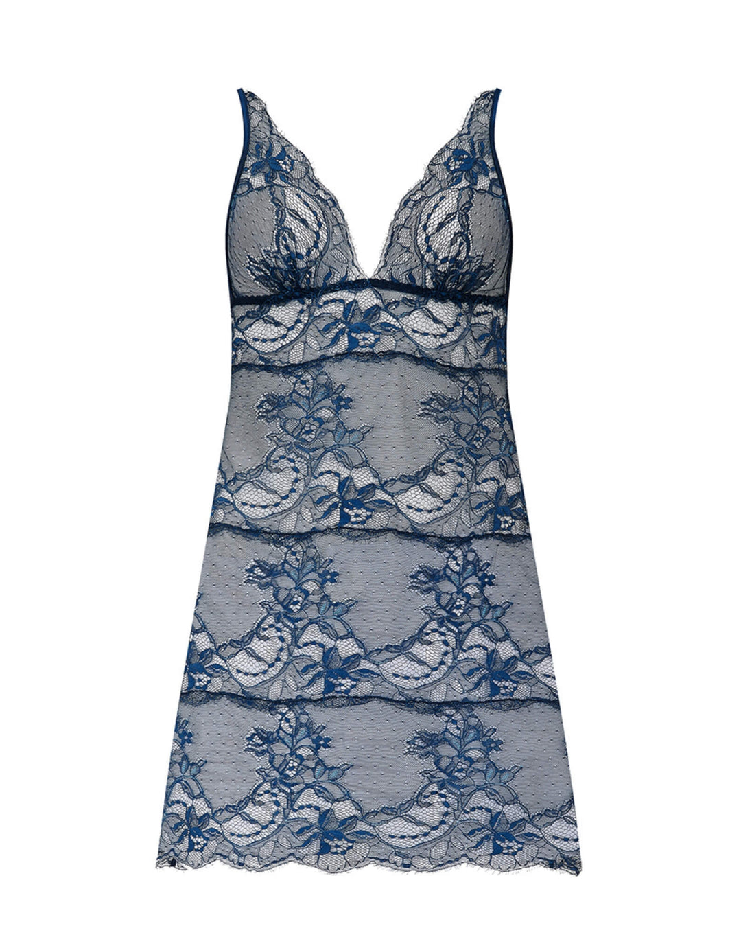 Fleur of England Bea Blue Lace Babydoll blue — product front view