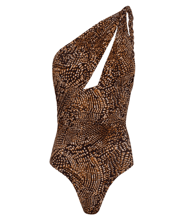 Lenny Niemeyer Braided Strap One Piece Ocelot — product flat lay