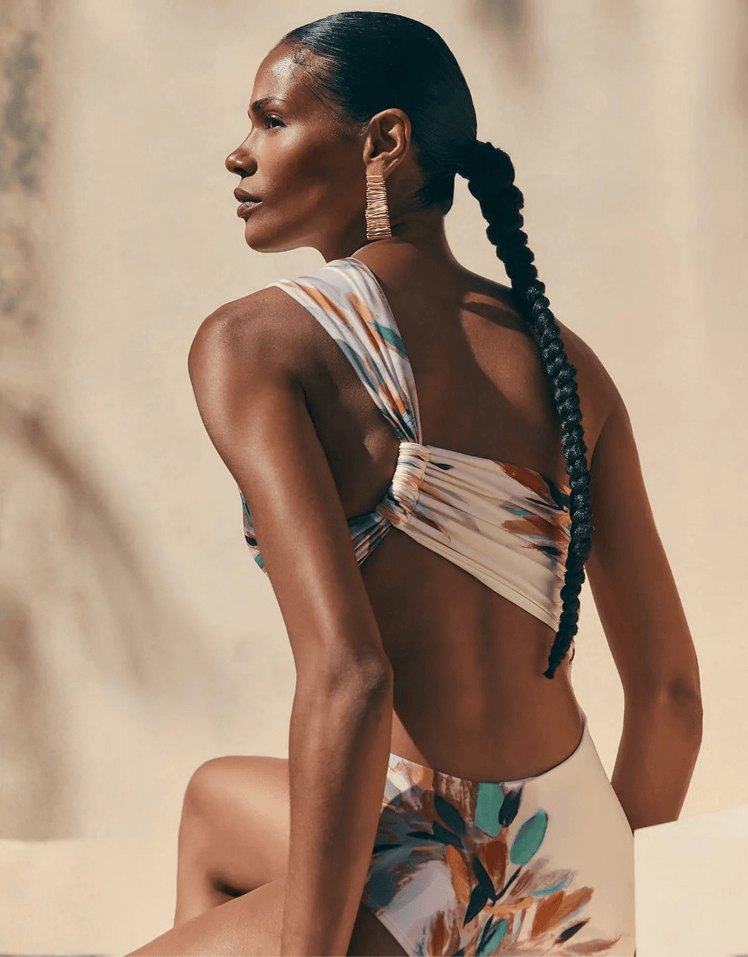 Lenny Niemeyer Looped Shoulder One Piece Solarium — back view
