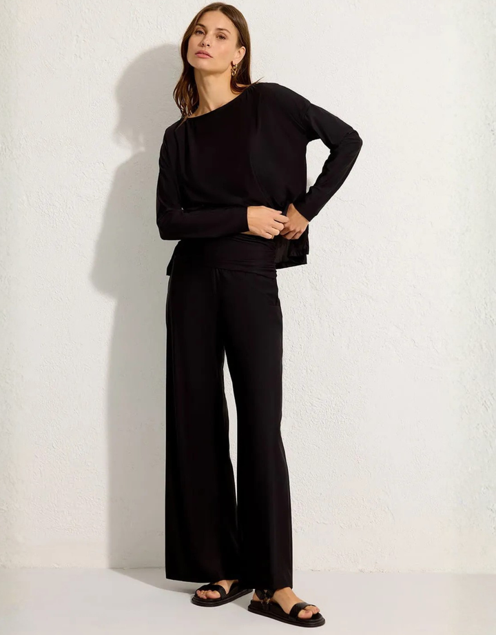 Lenny Niemeyer Relax Pants black — full-length front view