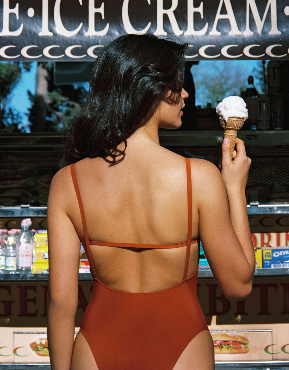 Lido Tre One Piece Swimsuit in Terracotta