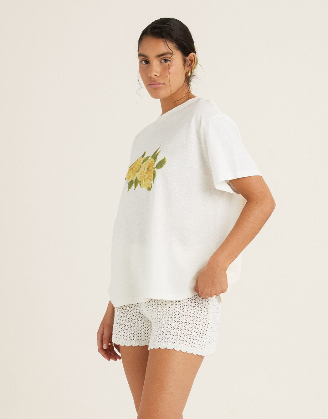 Pointelle Short Seashell