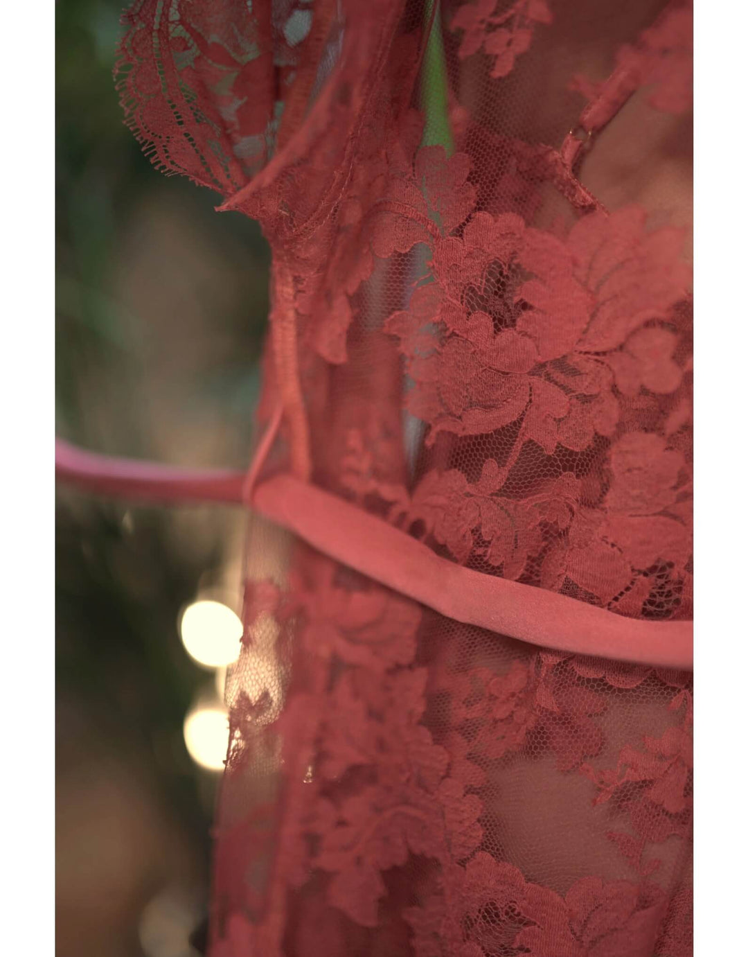 Shell Belle Couture Clementine Lace Kimono Orange Blossom - Luxury Lingerie