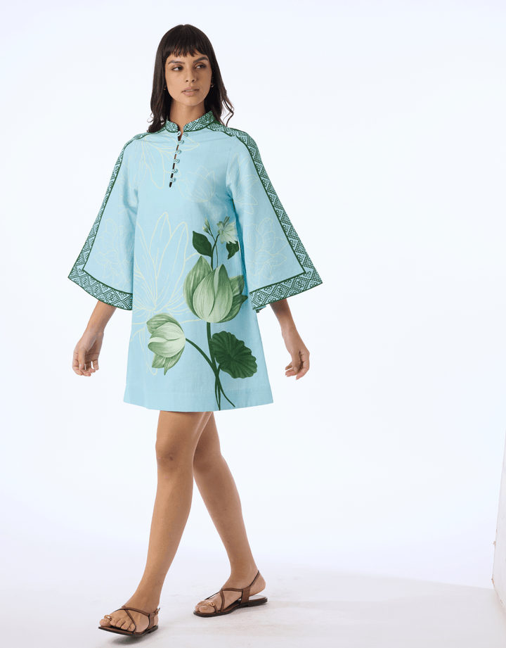 Verandah Anj Mini Dress — three-quarter front view
