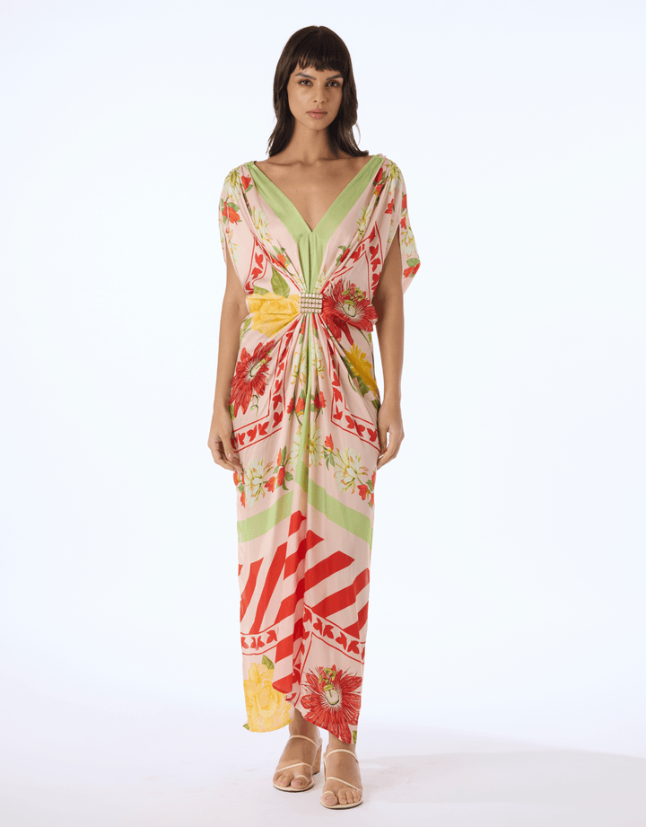 Verandah Hand Draped Gown — front view