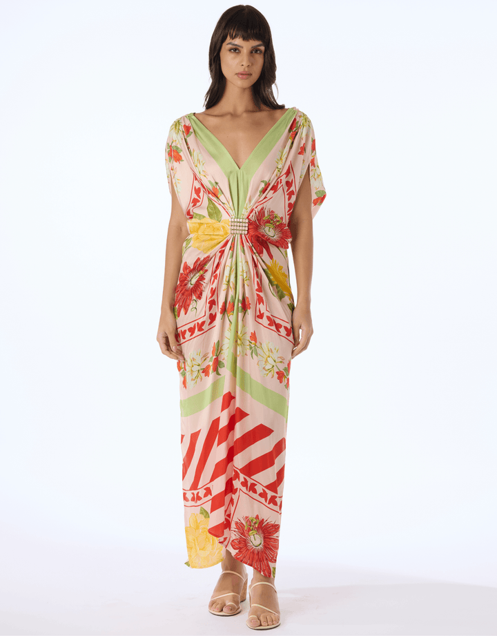 Verandah Hand Draped Gown — front view