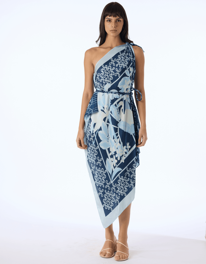 Verandah Multiway Scarf Blouse Dress — front view