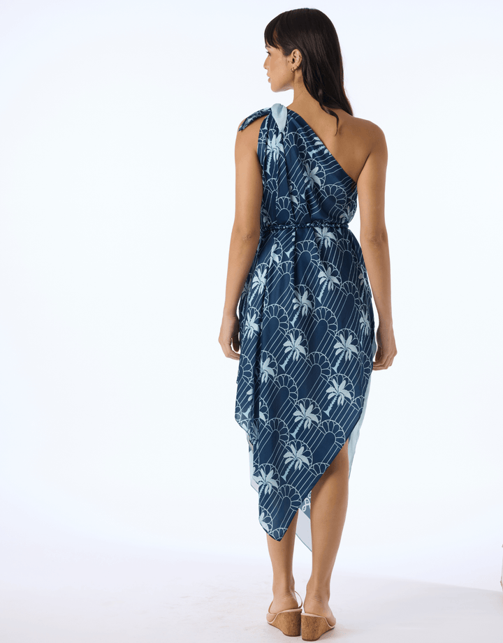 Verandah Multiway Scarf Blouse Dress — back view