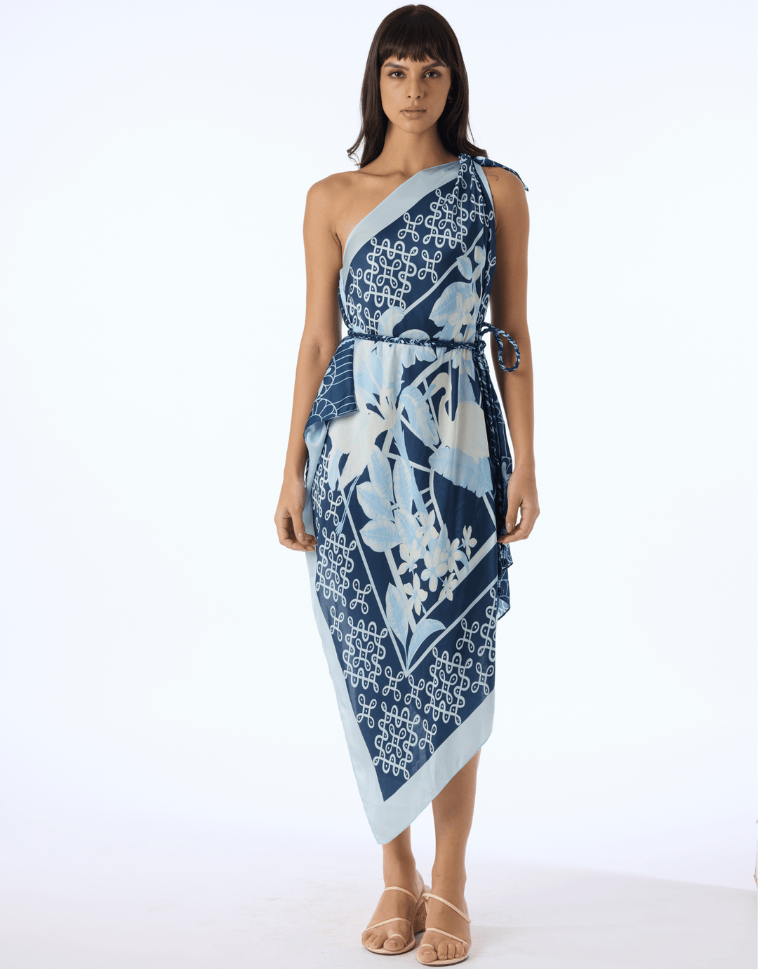 Verandah Multiway Scarf Blouse Dress — front view