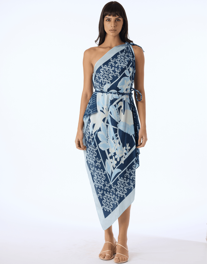 Verandah Multiway Scarf Blouse Dress — front view