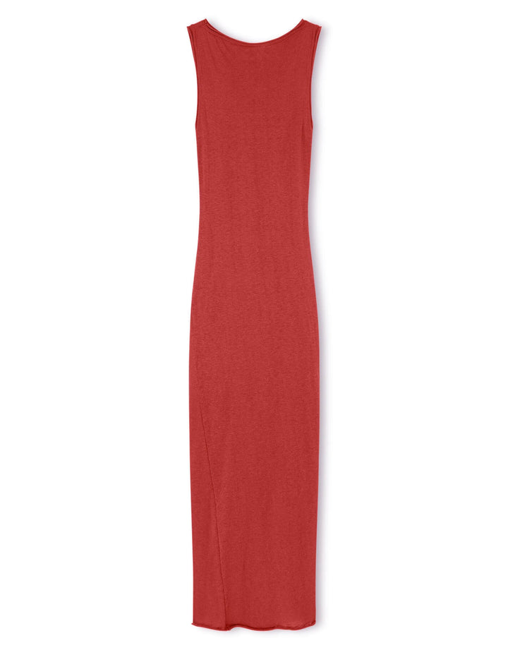 Zulu and Zephyr Red Contrast Knit Long Dress