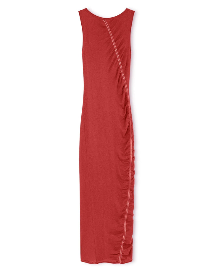 Zulu and Zephyr Red Contrast Knit Long Dress