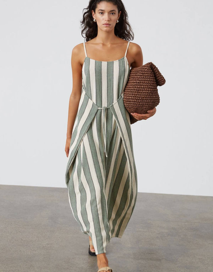 Eucalyptus Stripe Organic Cotton Dress