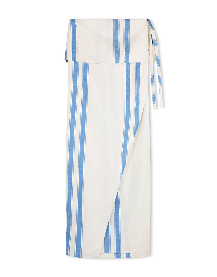 Zulu and Zephyr Marine Stripe Organic Cotton Blend Dress Resort wear