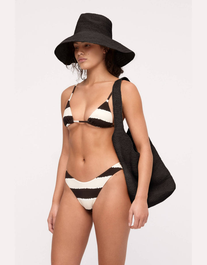 Zulu and Zephyr Triangle Bikini Tie Dye Stripe