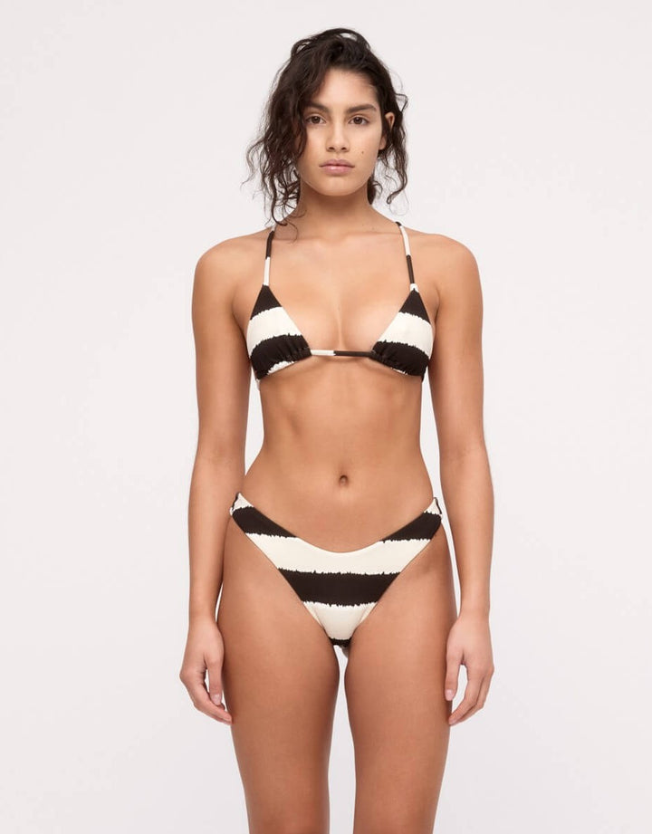 Zulu and Zephyr Triangle Bikini Tie Dye Stripe