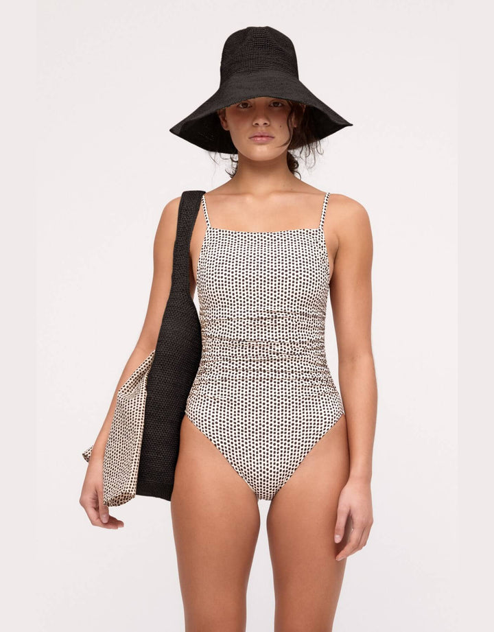 Zulu and Zephyr One Piece Natural Spot – Front View