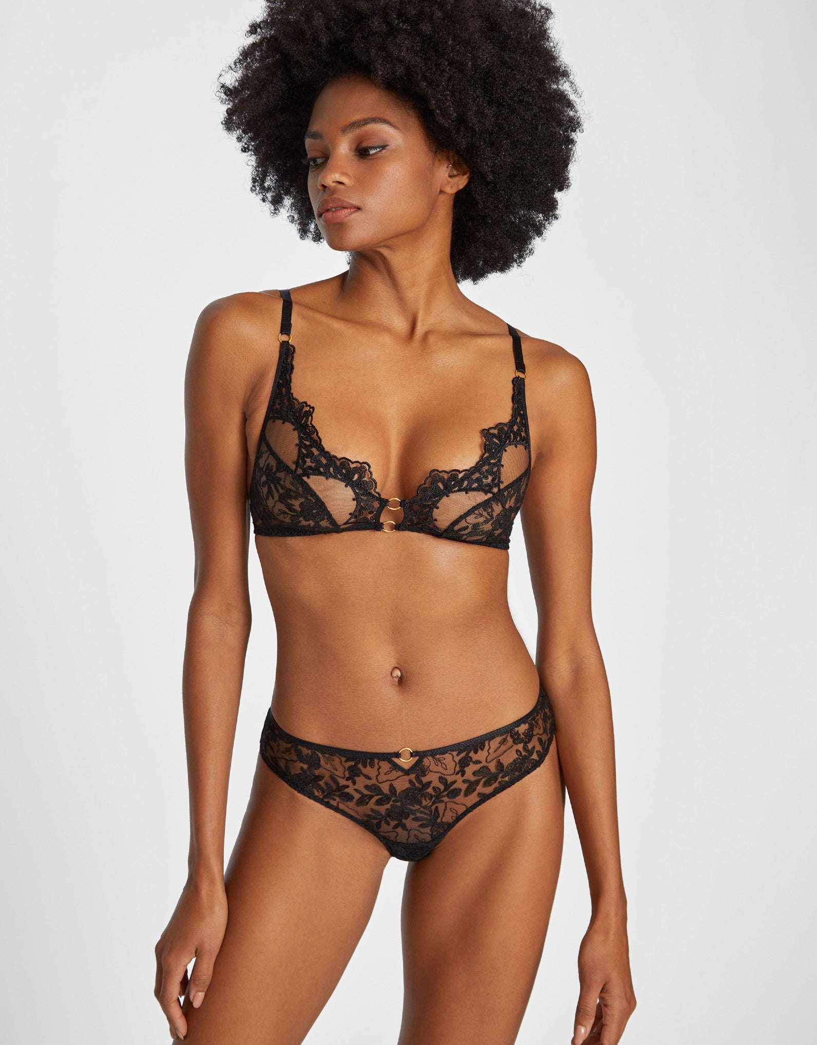 Aubade After Midnight Wireless Triangle Bra Black