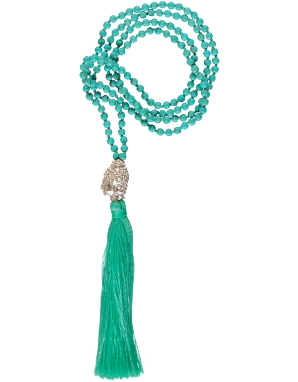 Buddha Head Beads, Aqua Aqua