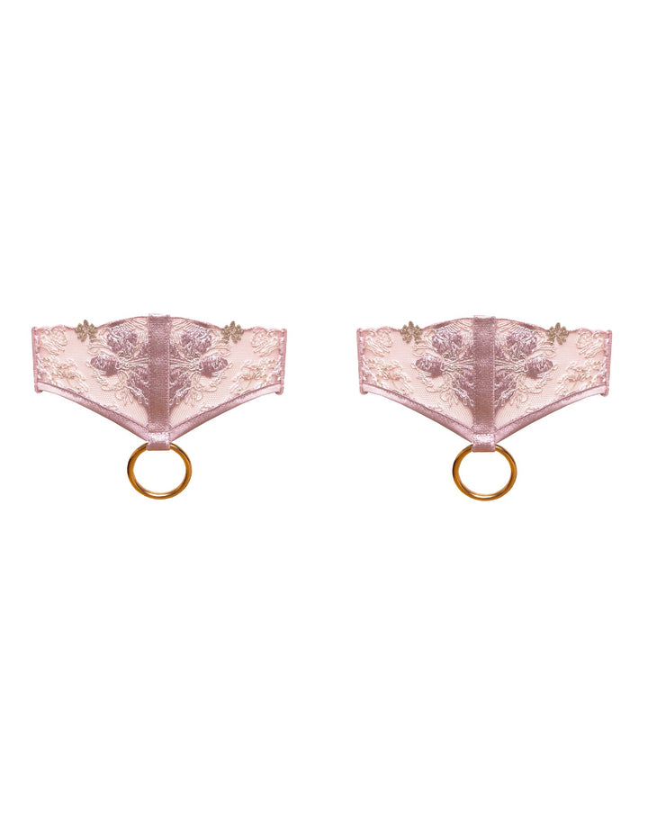 Bordelle Vita Lace Garters Rose Pink 