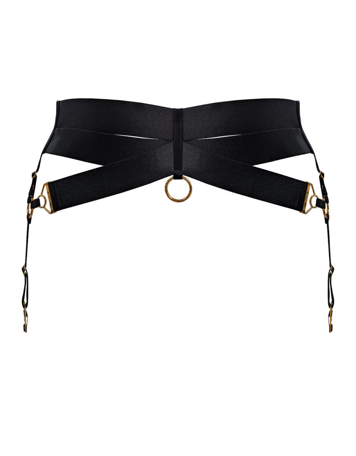 Bordelle Designer Lingerie Aurea Suspender Belt in Black