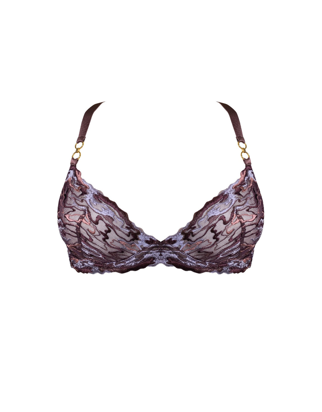 Bordelle Onda Plunge Wire Bra Plum