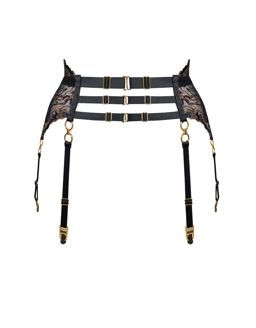 Bordelle Onda Suspender Belt Black
