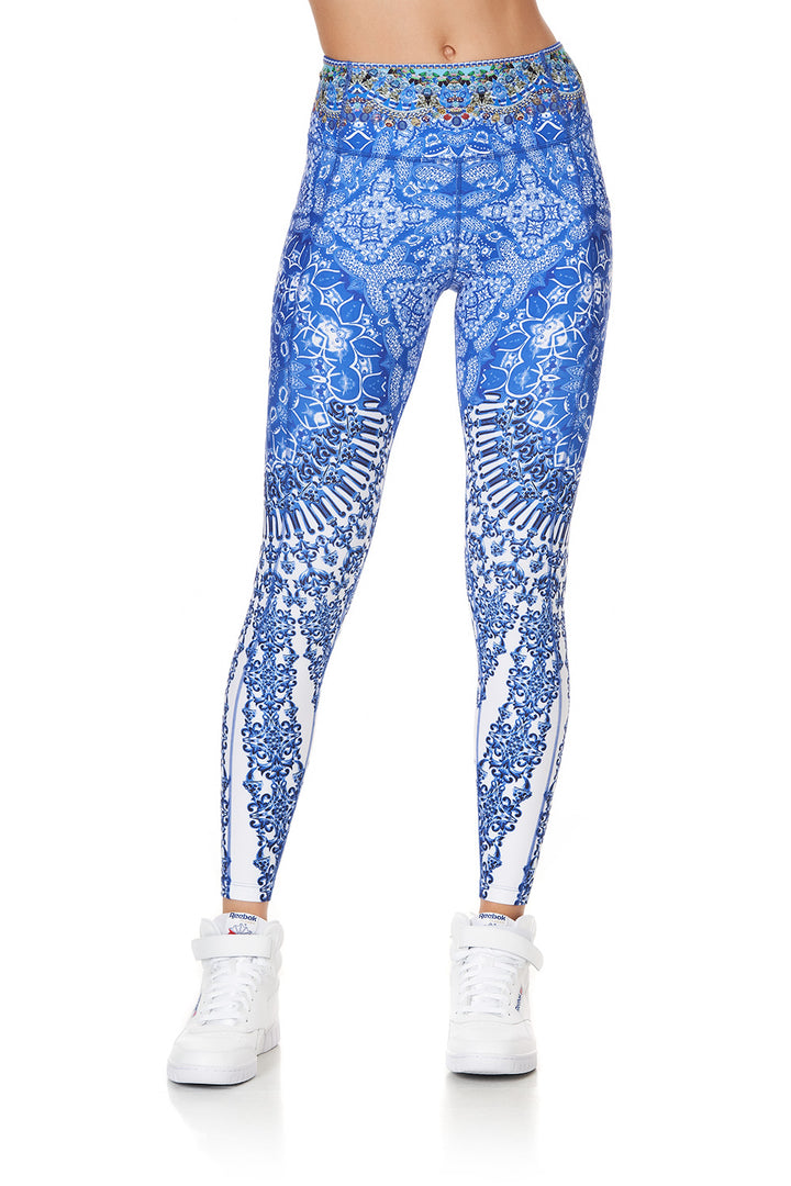Camilla Active Legging with SIde Pocket, Blue Nierika