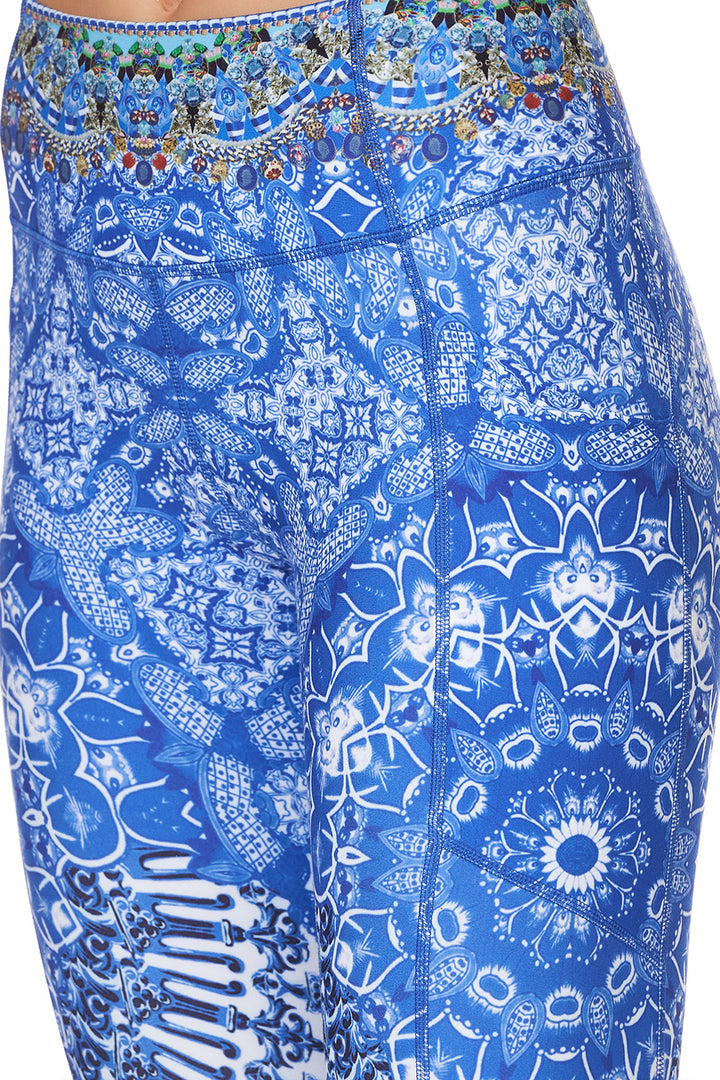 Camilla Active Legging with SIde Pocket, Blue Nierika