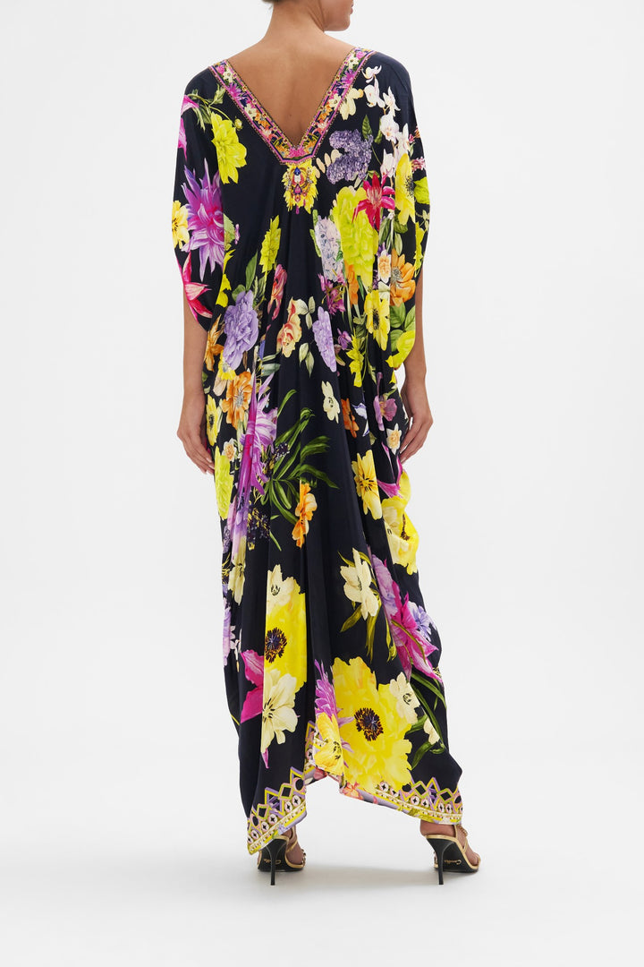 Camilla Long Drape Dress With Zip Front, Peace Be With You
