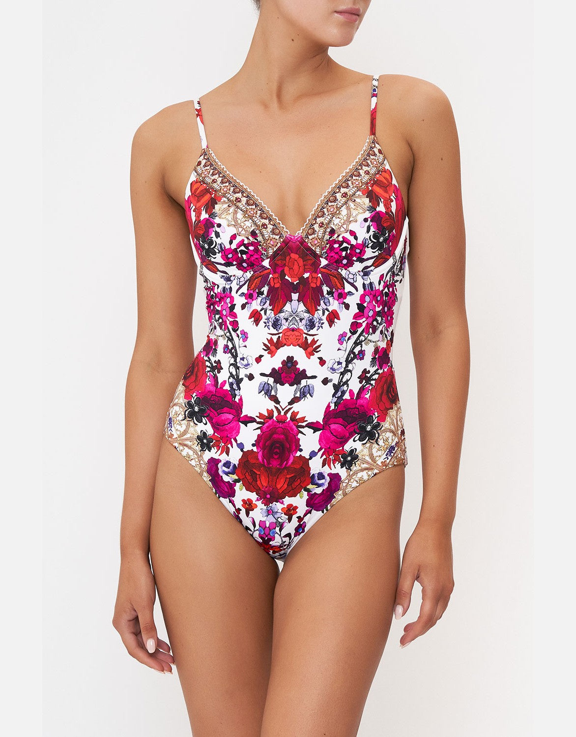 Camilla Soft Cup Underwire One Piece Swimsuit Reign Of Roses
