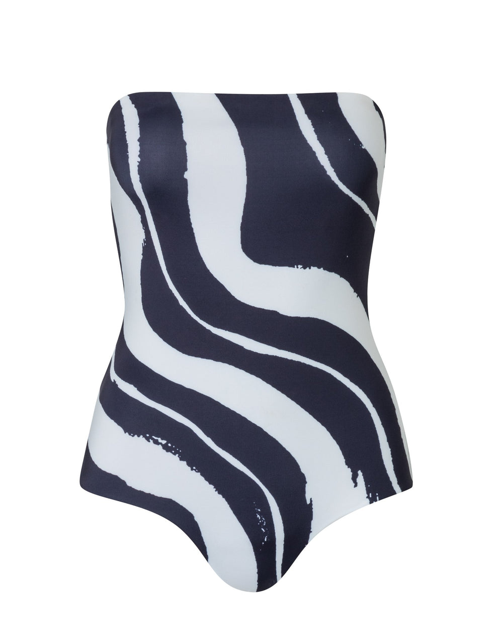 Cala de la Cruz Alison Bandeau One Piece Swimsuit Wayuu Indigo - Blue