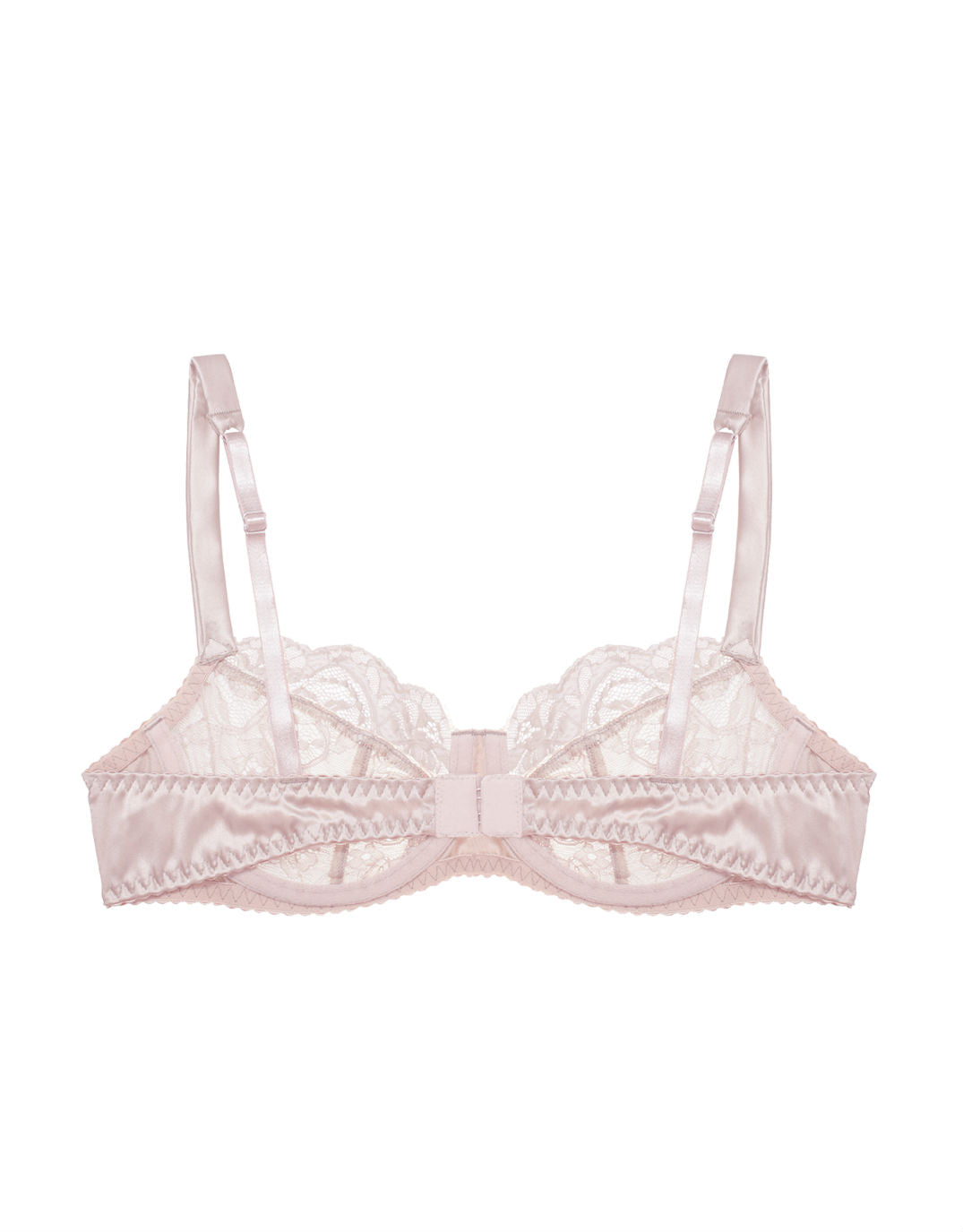 Passionata White Nights Lace-embellished Stretch-lace Balcony Bra in Pink