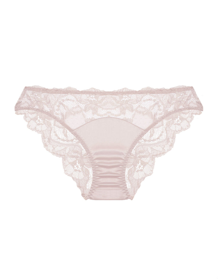 Fleur of England Lily pink lace and silk brief