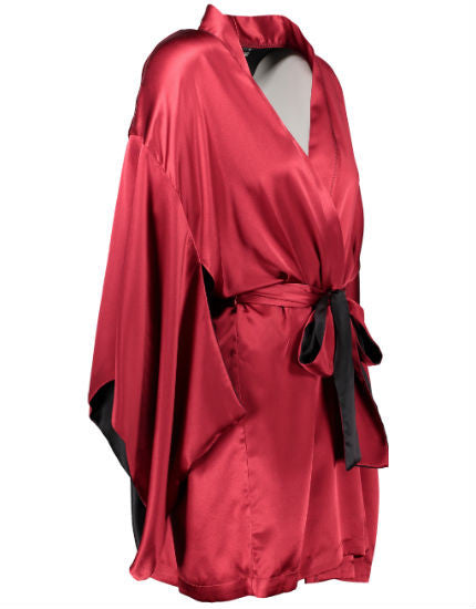 Helen Sanchez Portia Flamenco Red Silk Kimono