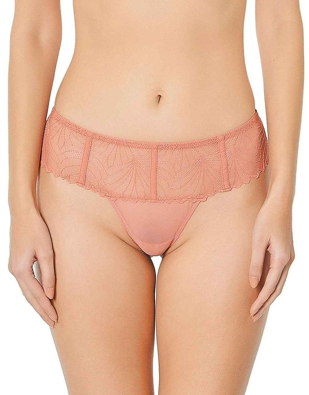Huit Lenna Lace Thong in Sienna
