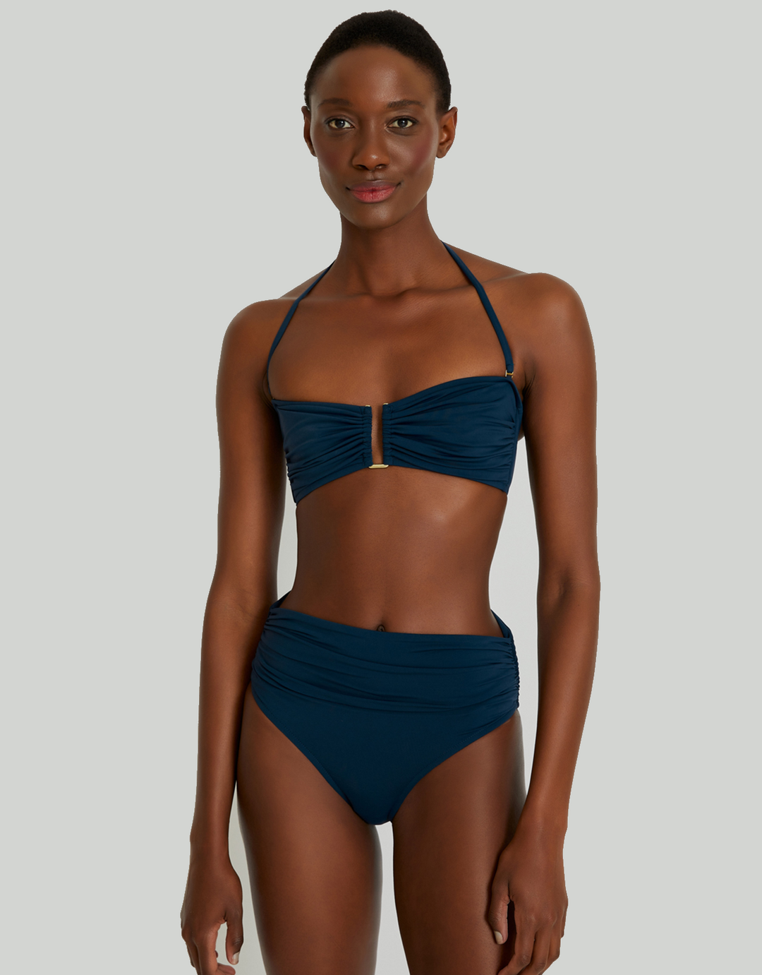 Lenny Niemeyer Drop Bandeau Bikini Top in Navy Blue Style SO220