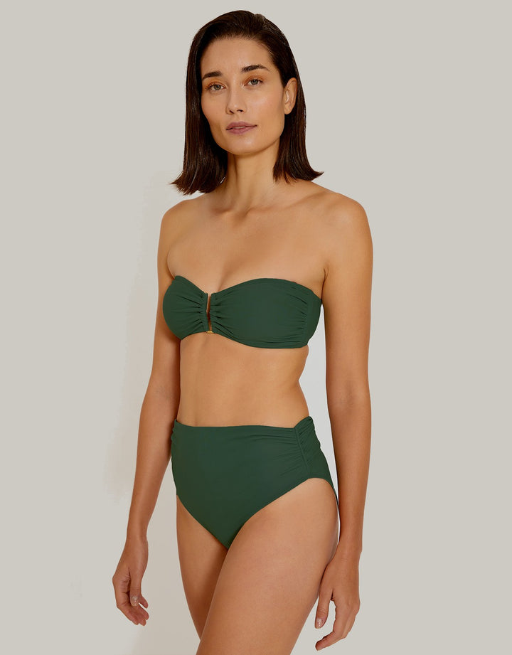 Lenny Niemeyer High Waist Bikini Bottom Brunswick Green
