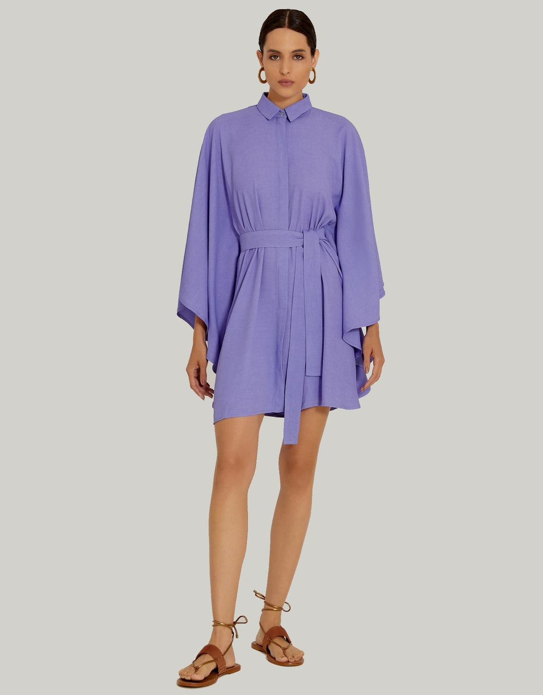 Lenny Niemeyer Short Shirt Dress in Lavender