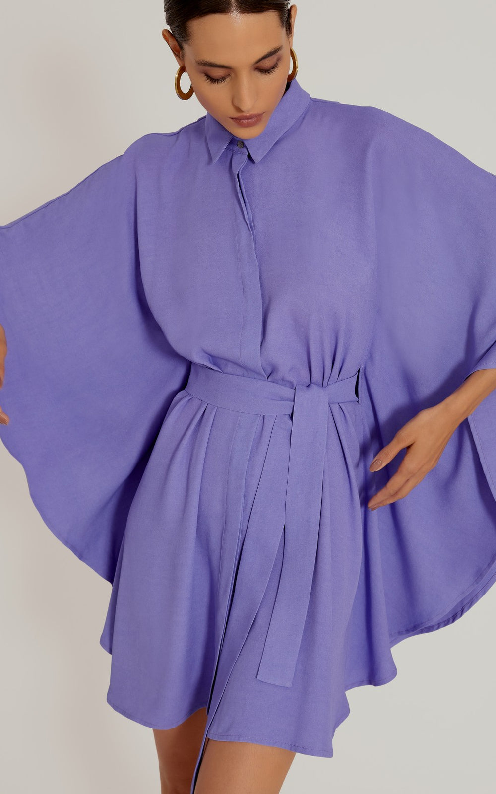 Lenny Niemeyer Short Shirt Dress in Lavender