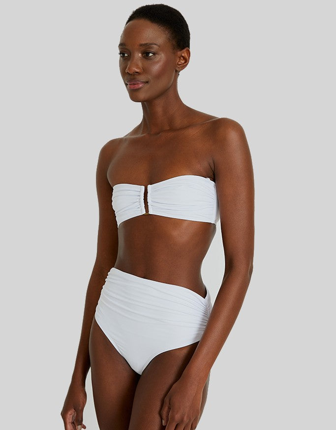 Lenny Niemeyer High Waist Brazilian Bikini Bottom White