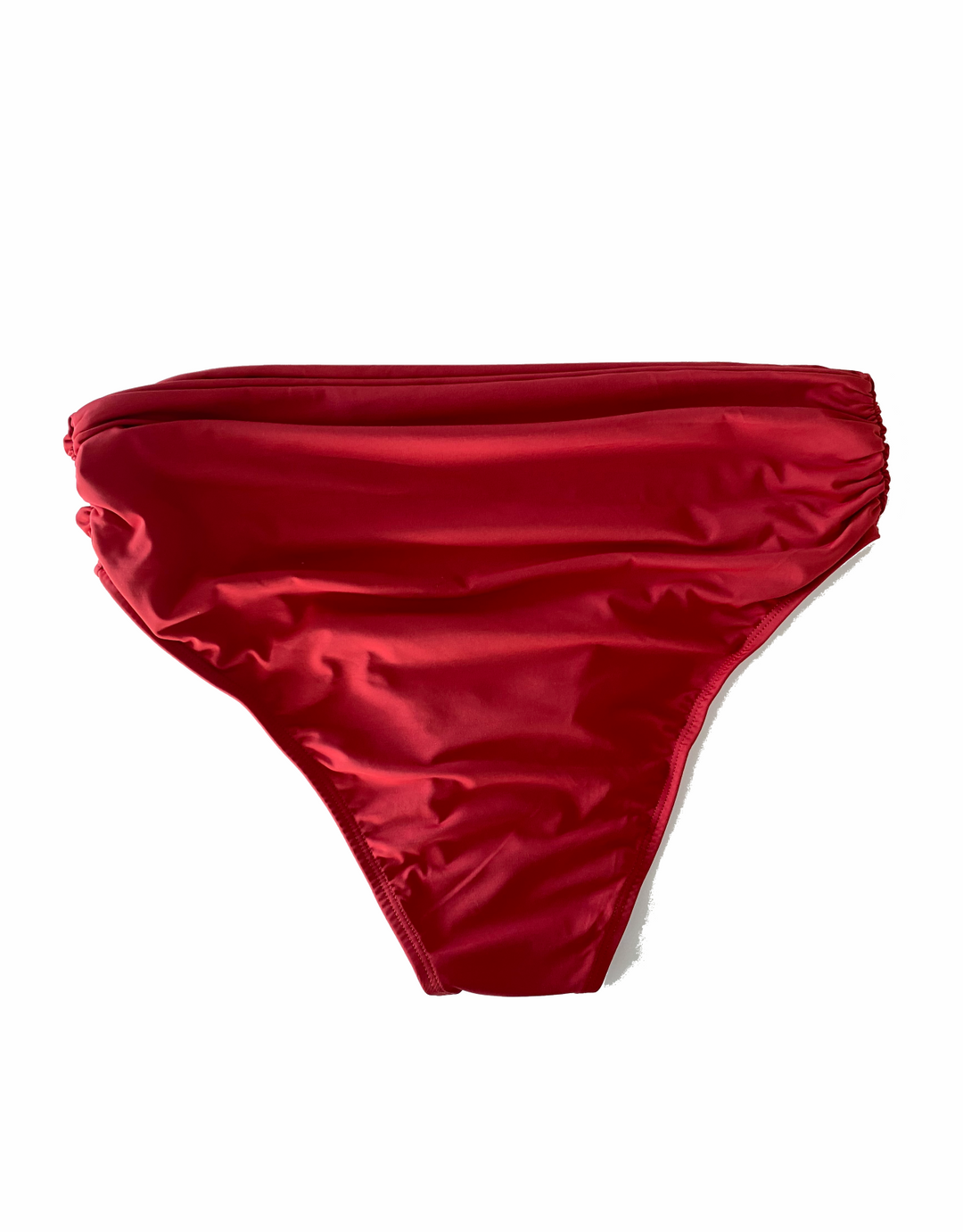 Lenny Niemeyer High Waist Brazilian Bikini Bottom in Coral Red