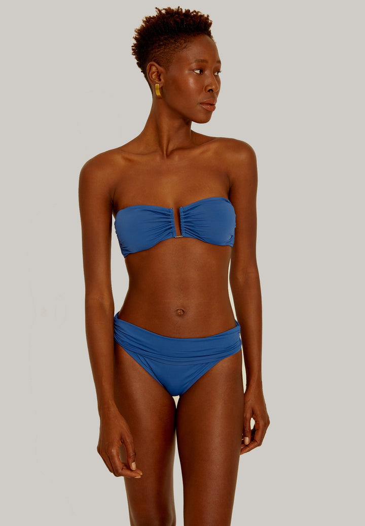 Lenny Niemeyer High Waist Bikini Bottom Cobalt Blue Designer Swimwear