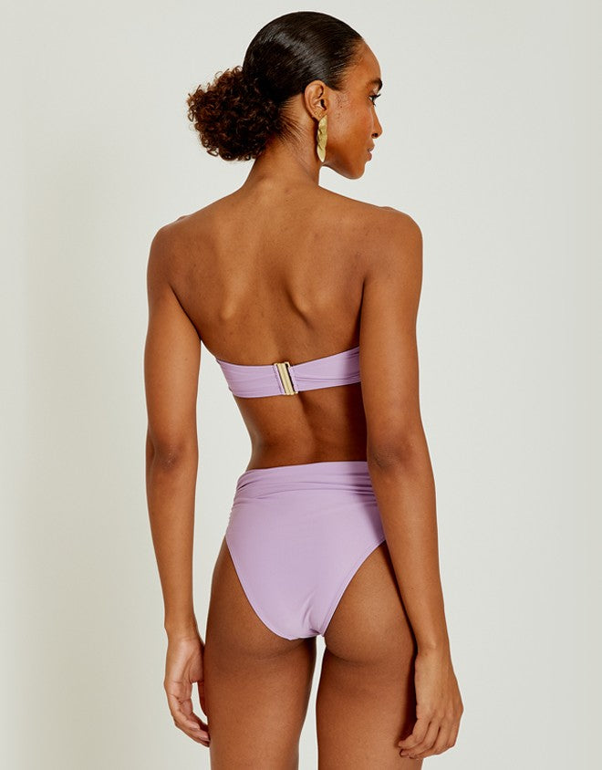 Lenny Niemeyer High Waist Bikini Bottom Dahlia Pink Designer Swimwear