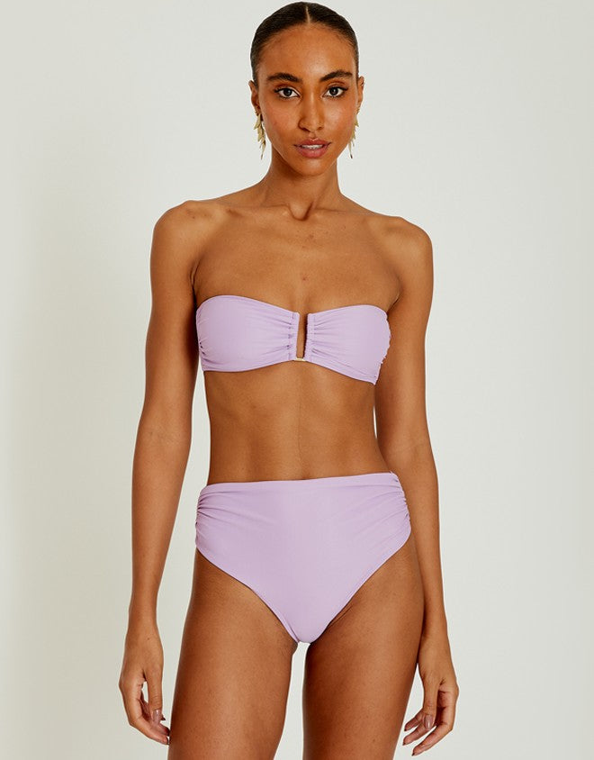 Lenny Niemeyer High Waist Bikini Bottom Dahlia Pink Designer Swimwear