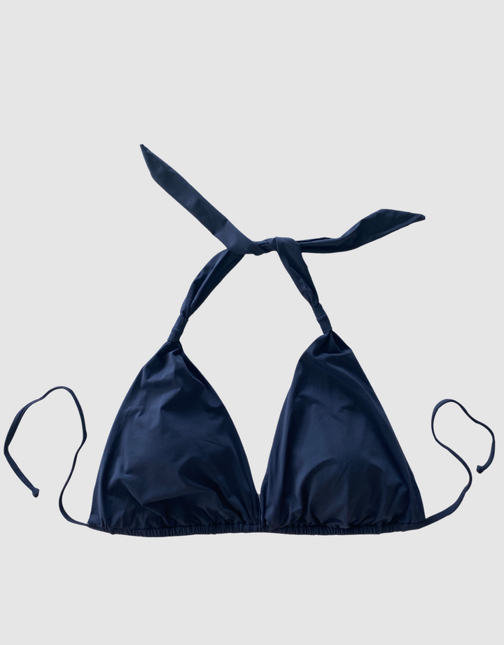 Lenny Niemeyer Adjustable Halter Bikini Top Indigo Blue 
