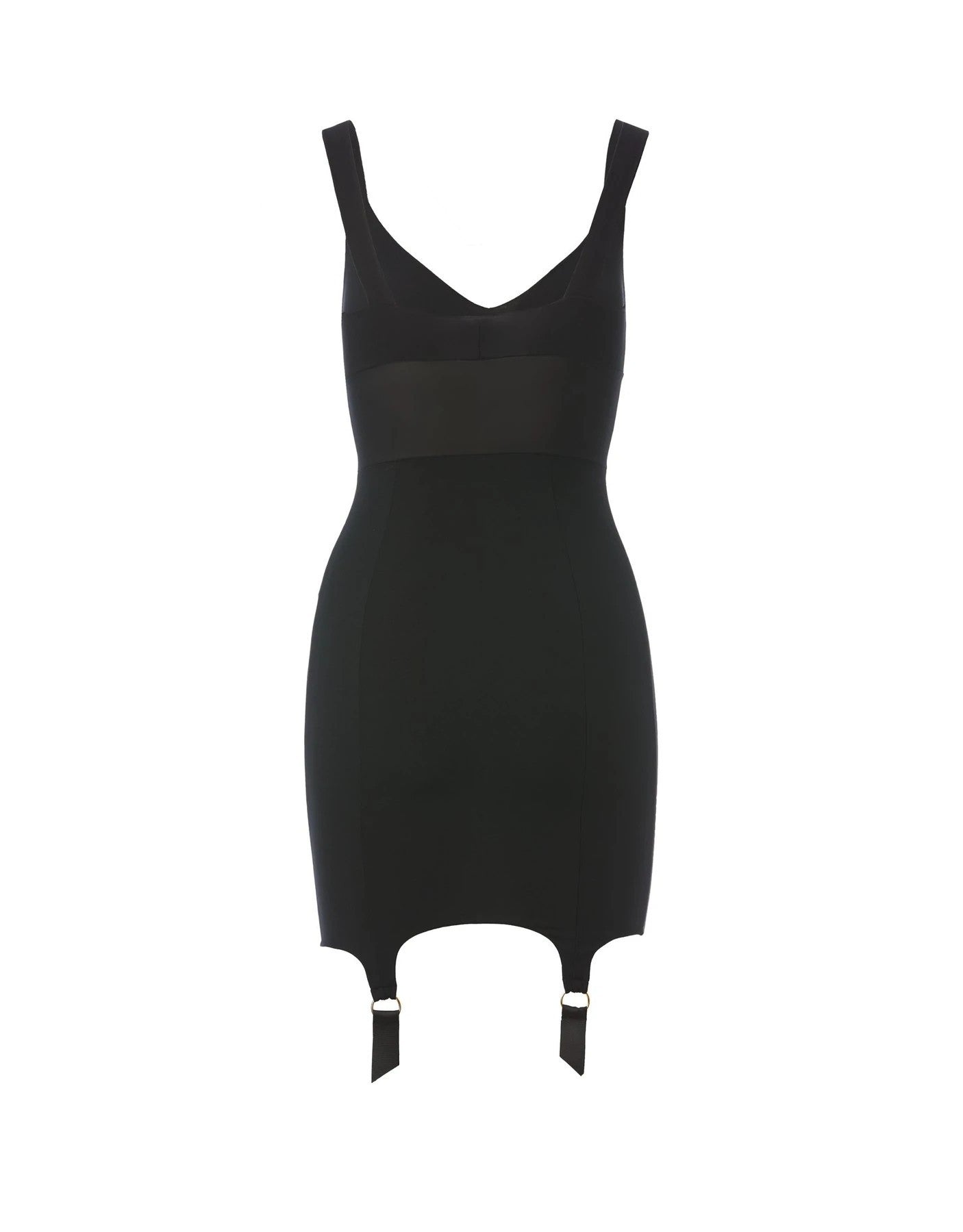 Murmur Grid Underdress Black Mini Dress I Luxury Designer Lingerie