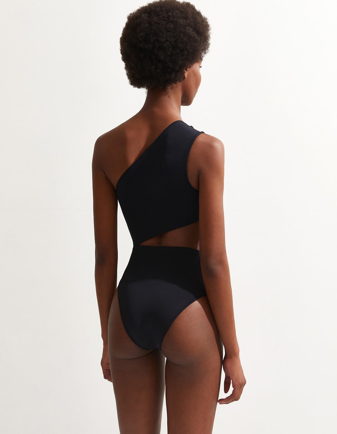 OYE Swimwear Rhea Black One Piece Swimsuit with Gold Buttons