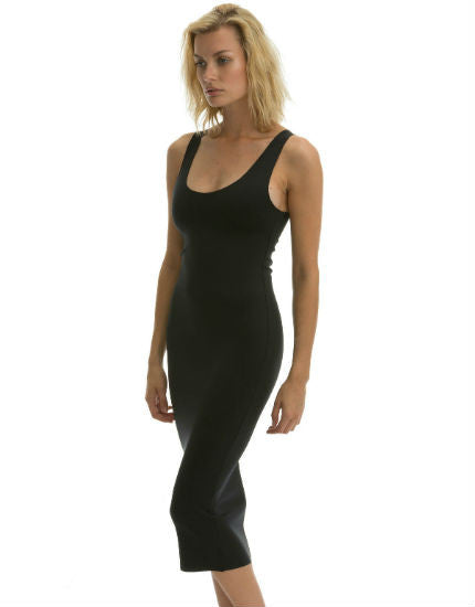 Body Dress in Black Scuba
